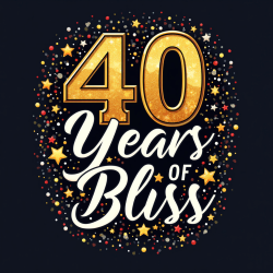 40 Years of Bliss: Celebratory T-Shirt