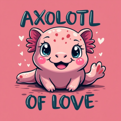 Axolotl of Love Graphic T-Shirt