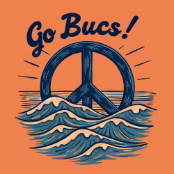 Beachy Bucs Peace Tee