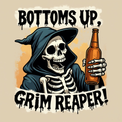 Bottoms Up Grim Reaper Graphic Tee